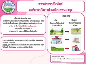 ประชาสัมพันธ์องค์การบริหารส่วนตำบลหนองกุง เรื่อง ภาษีที่ดินและสิ่งปลูกสร้าง ภาษีป้าย ประจำปี 2568